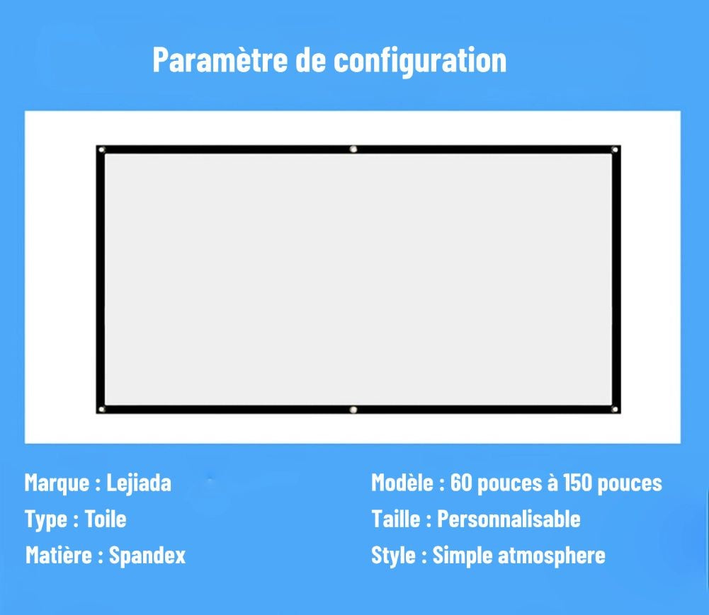 Écran de Projection 16:9 Portable