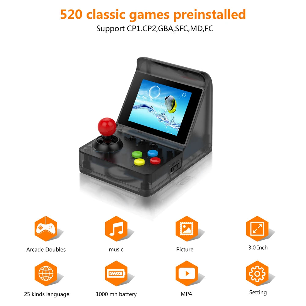 🕹️ 32-Bit Mini Arcade Cabinet – 500 Classic Games Included 🎮