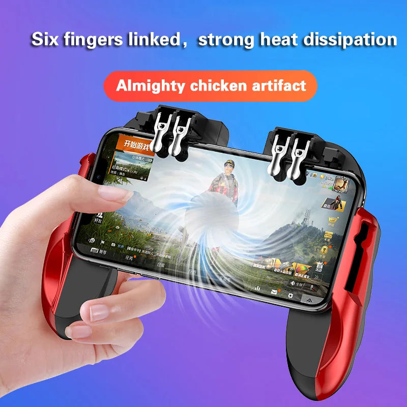 Smartphone Game Trigger Controller – Manette Joystick avec Ventilateur de Refroidissement + Batterie!