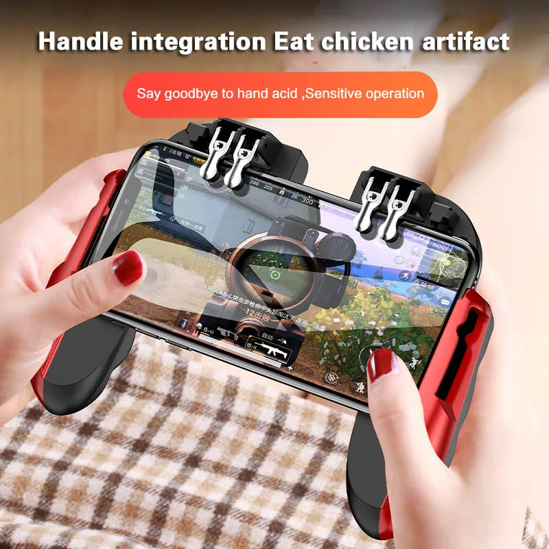 Smartphone Game Trigger Controller – Manette Joystick avec Ventilateur de Refroidissement + Batterie!