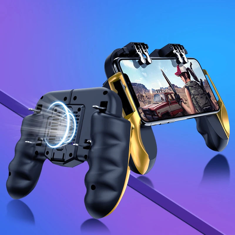 Smartphone Game Trigger Controller – Manette Joystick avec Ventilateur de Refroidissement + Batterie!