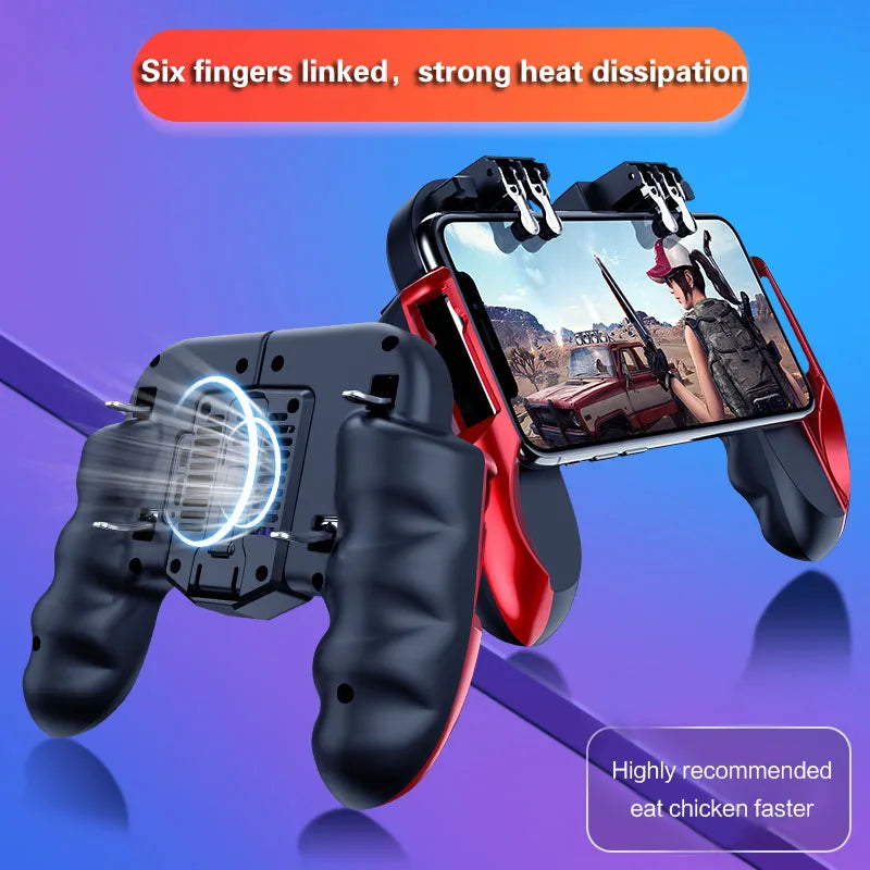 Smartphone Game Trigger Controller – Manette Joystick avec Ventilateur de Refroidissement + Batterie!