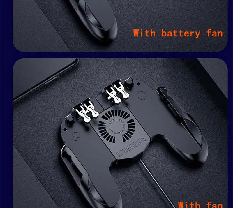 Smartphone Game Trigger Controller – Joystick with Cooling Fan + Battery!