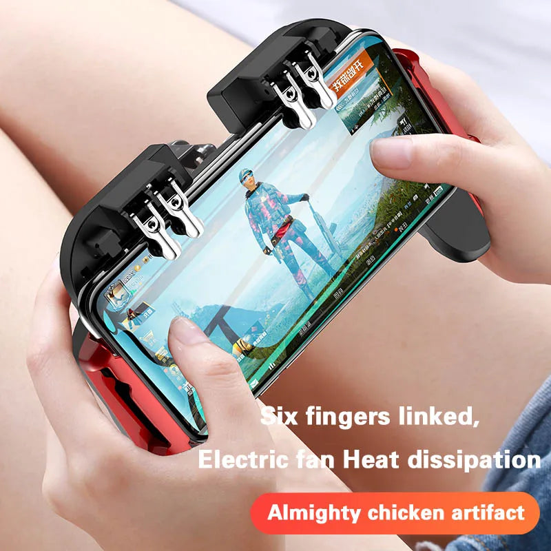 Smartphone Game Trigger Controller – Manette Joystick avec Ventilateur de Refroidissement + Batterie!