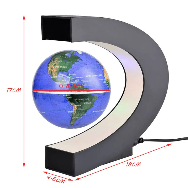 🌍 Globe Lévitation Magnétique - Lampe LED Décorative & Antigravité