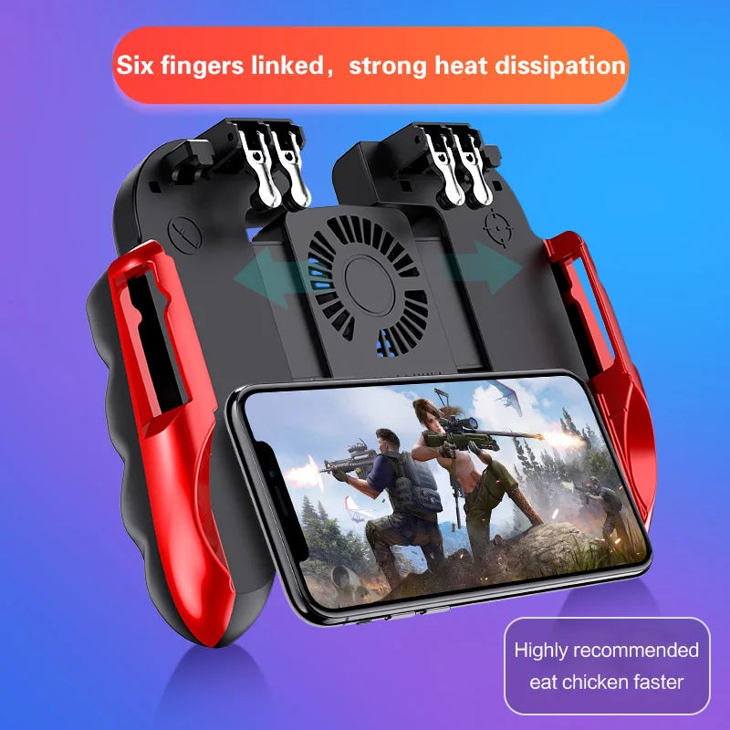 Smartphone Game Trigger Controller – Manette Joystick avec Ventilateur de Refroidissement + Batterie!