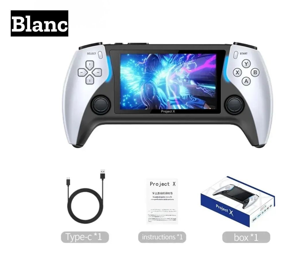 🎮 Console Portable Project X – Écran 4.3" IPS HD, Double Joystick & Multi-Émulateurs