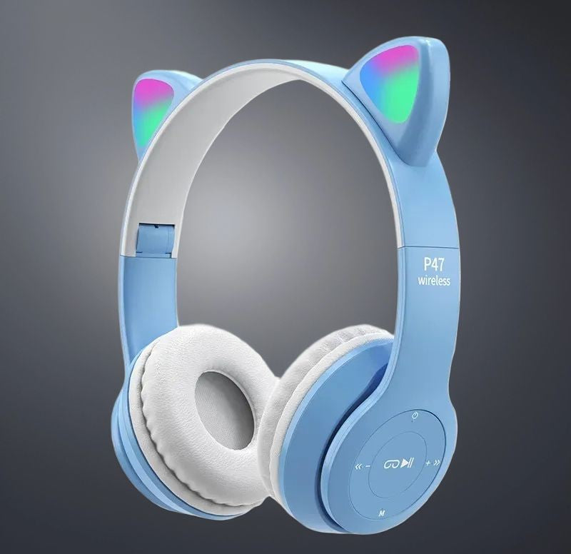 P47M Bluetooth LED Cat Ears Headphones