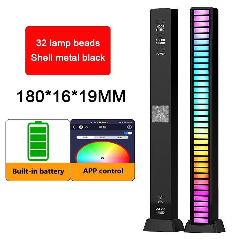 Lampe RGB LED avec Contrôle Sonore & APP