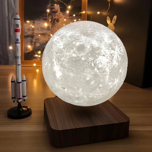 🌙 Lampe Lune Lévitation Magnétique - Éclairage LED 3 Couleurs