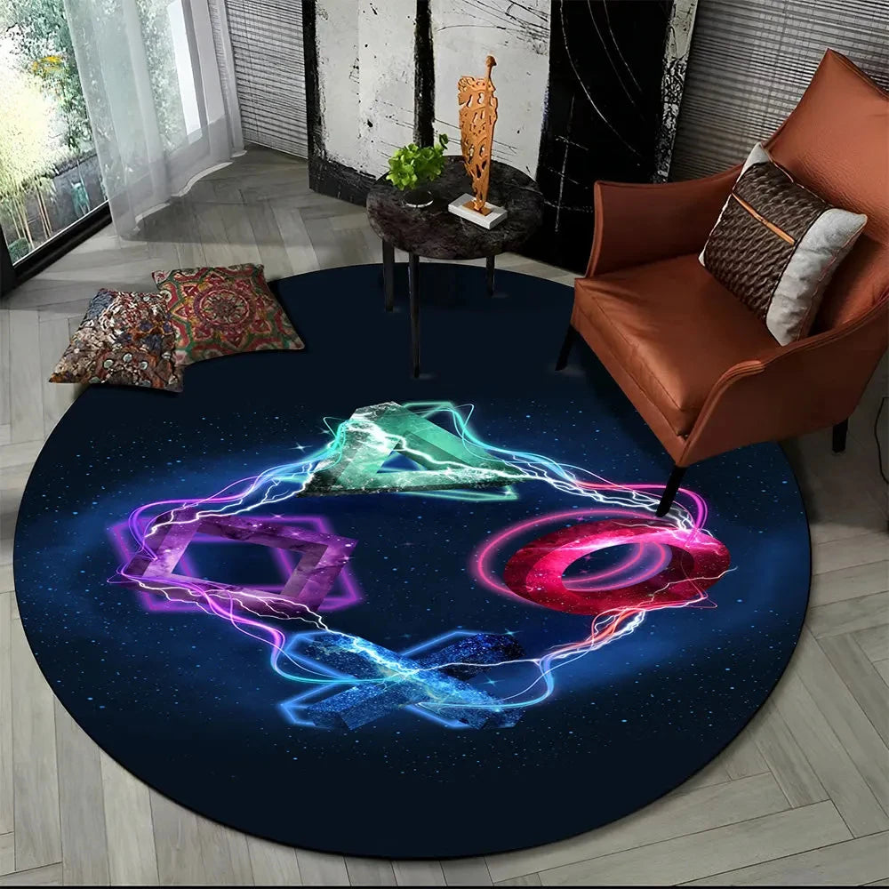 🎮 Round Gamer Rug