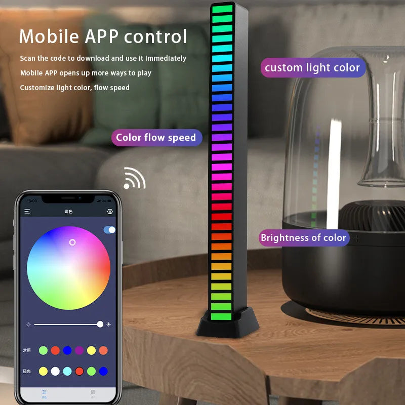 Lampe RGB LED avec Contrôle Sonore & APP