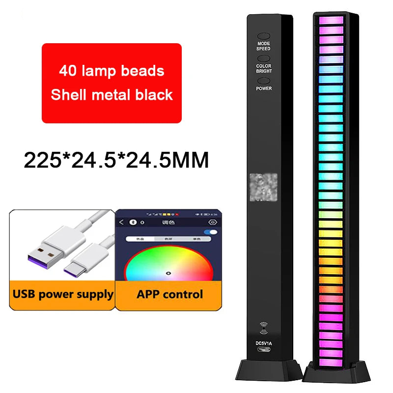 Lampe RGB LED avec Contrôle Sonore & APP