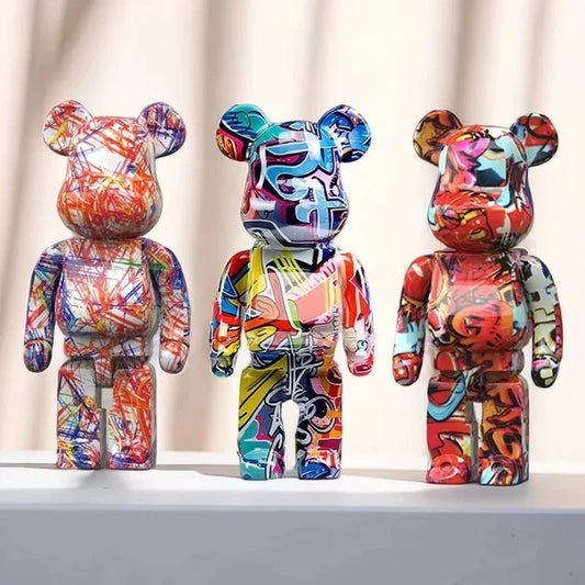 🐻 Graffiti Bear - Sculpture Street Art & Organiseur Déco