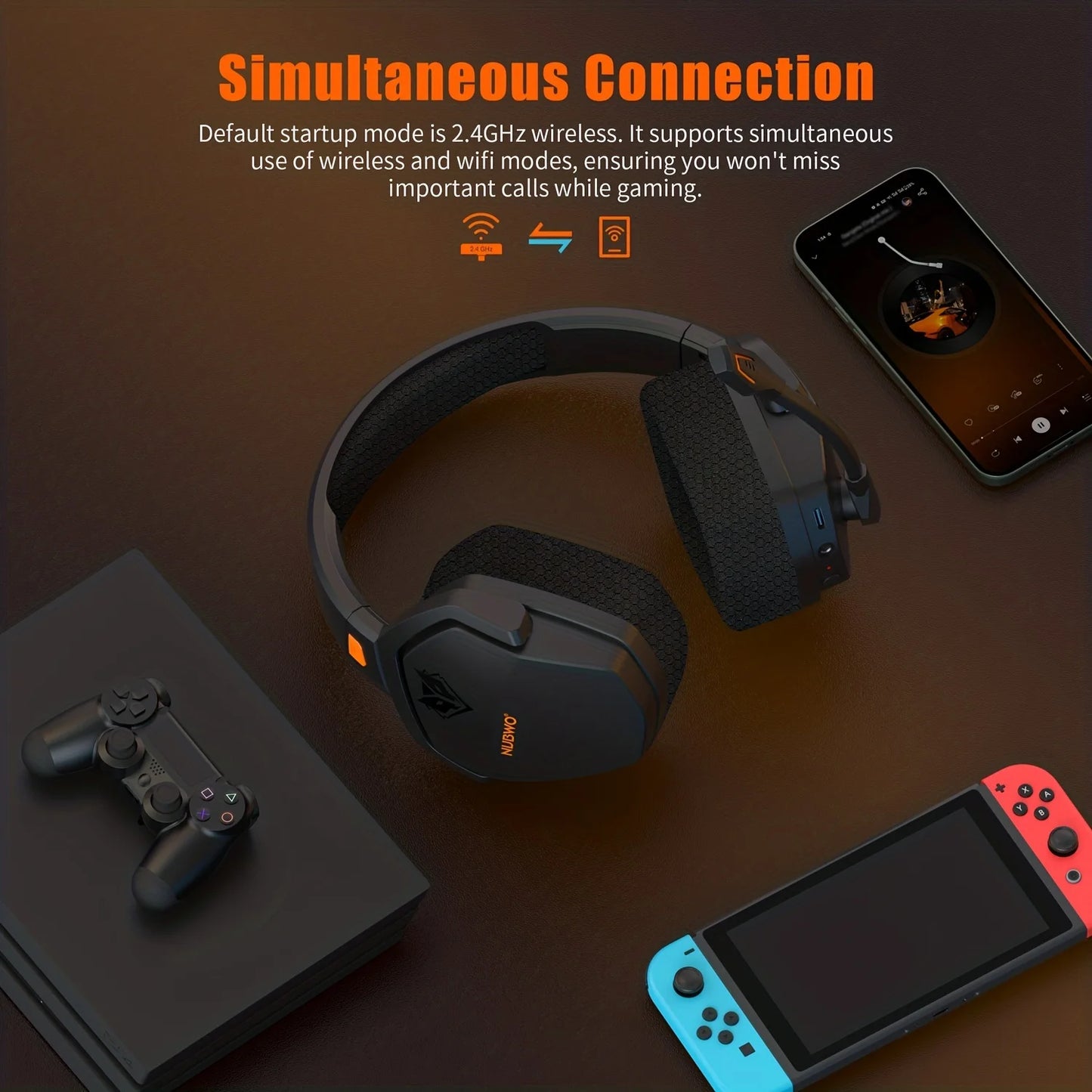 🎧 NUBWO G06 – Ultra-Low Latency Wireless Gaming Headset 🎮