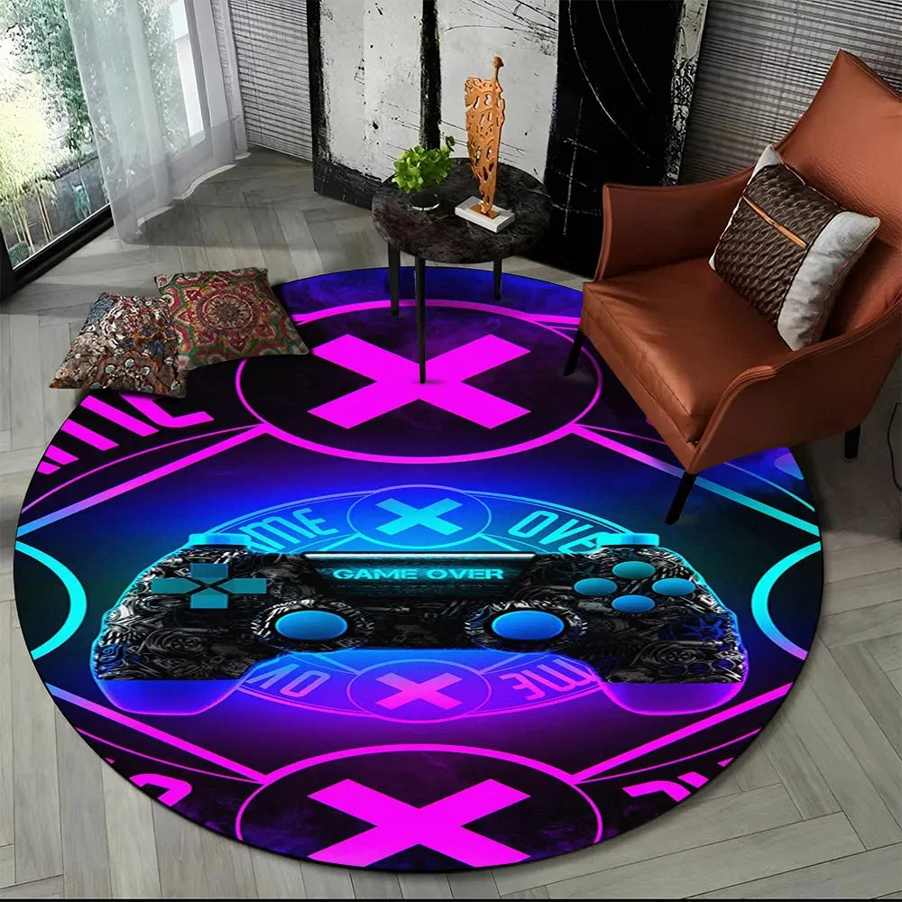 🎮 Round Gamer Rug