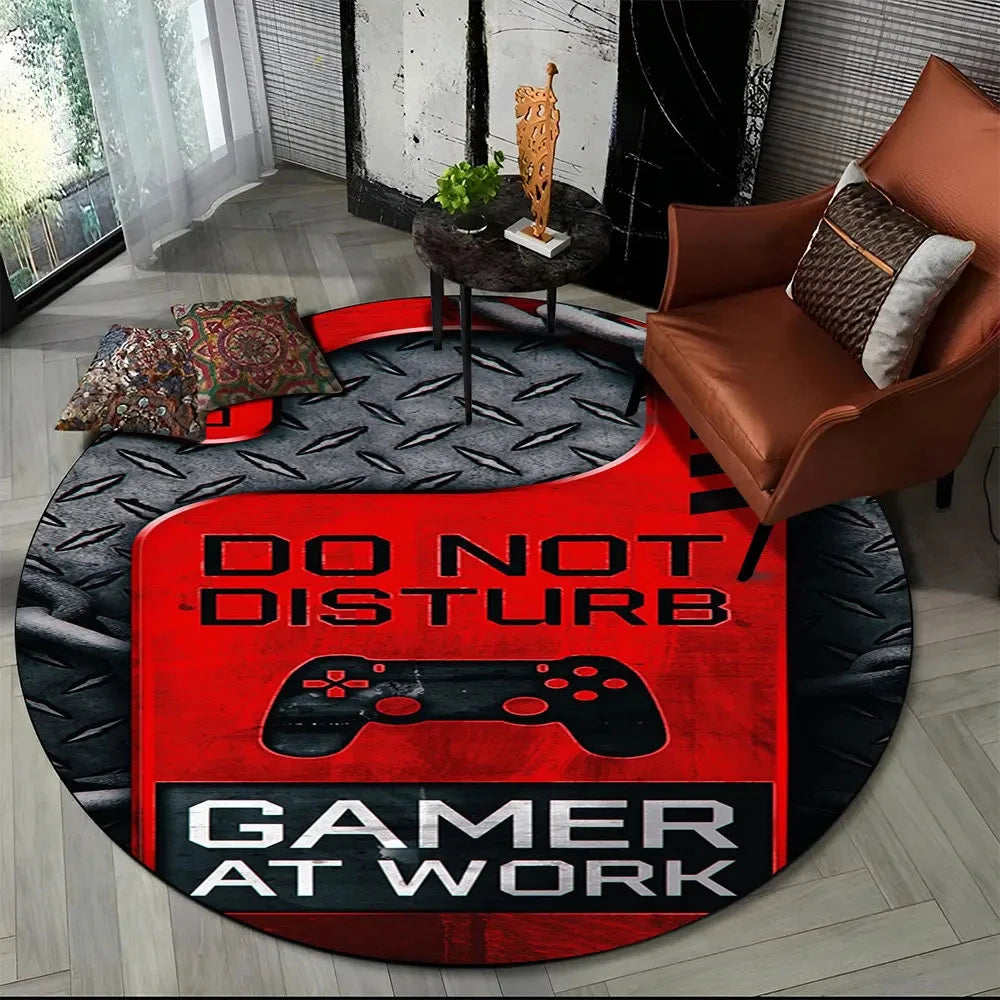 🎮 Round Gamer Rug