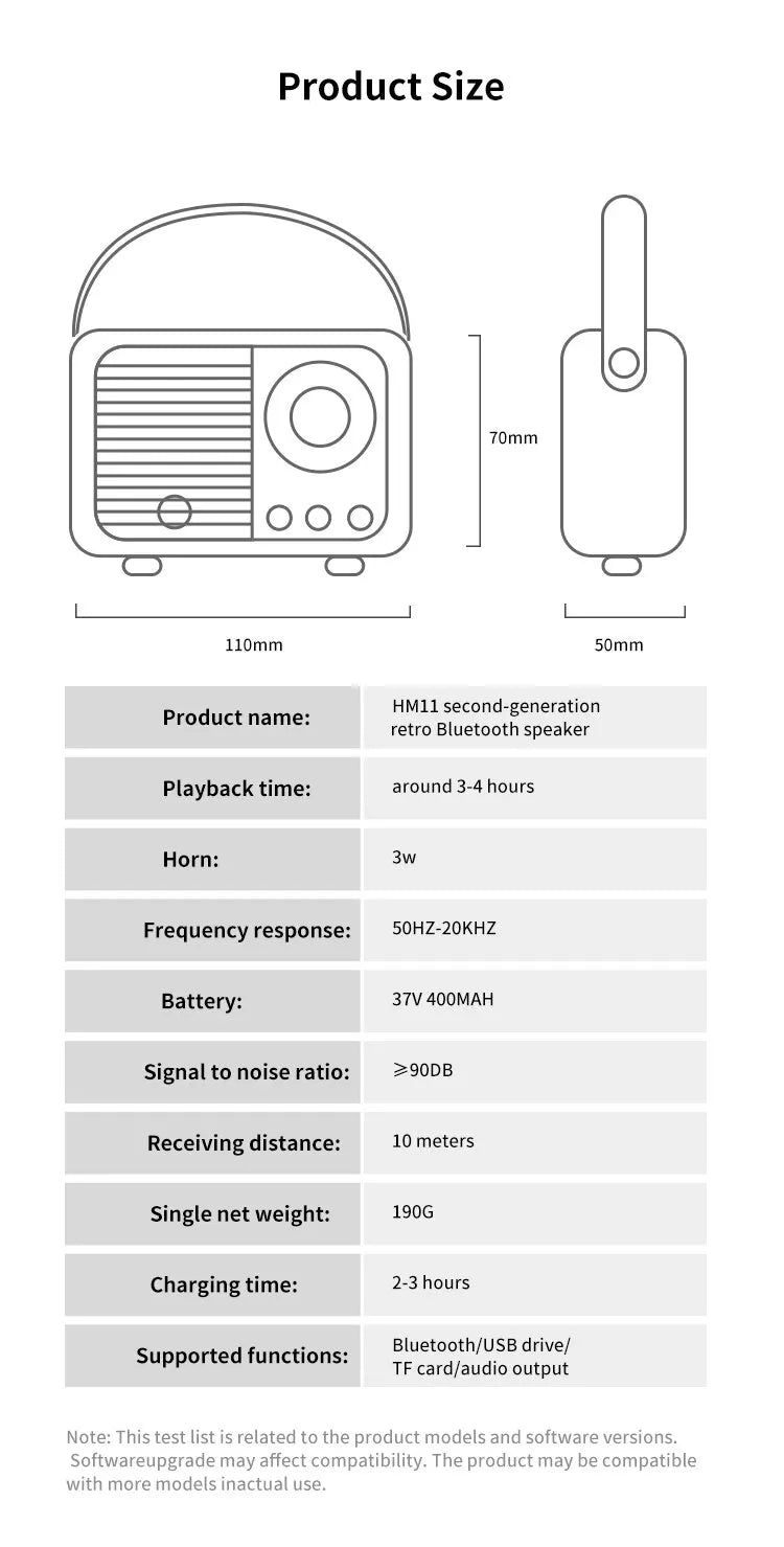 HM11 przenośny głośnik Bluetooth