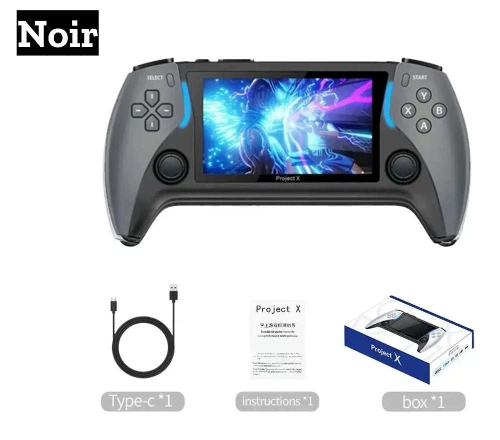 🎮 Console Portable Project X – Écran 4.3" IPS HD, Double Joystick & Multi-Émulateurs