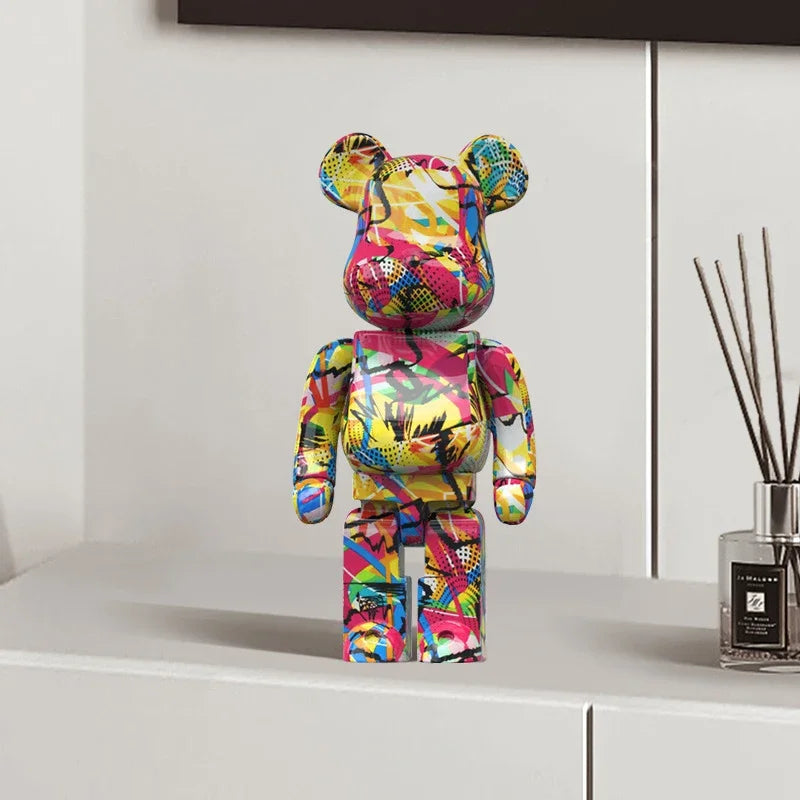 🐻 Graffiti Bear - Sculpture Street Art & Organiseur Déco