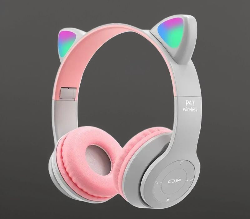 P47M Bluetooth LED Cat Ears Headphones