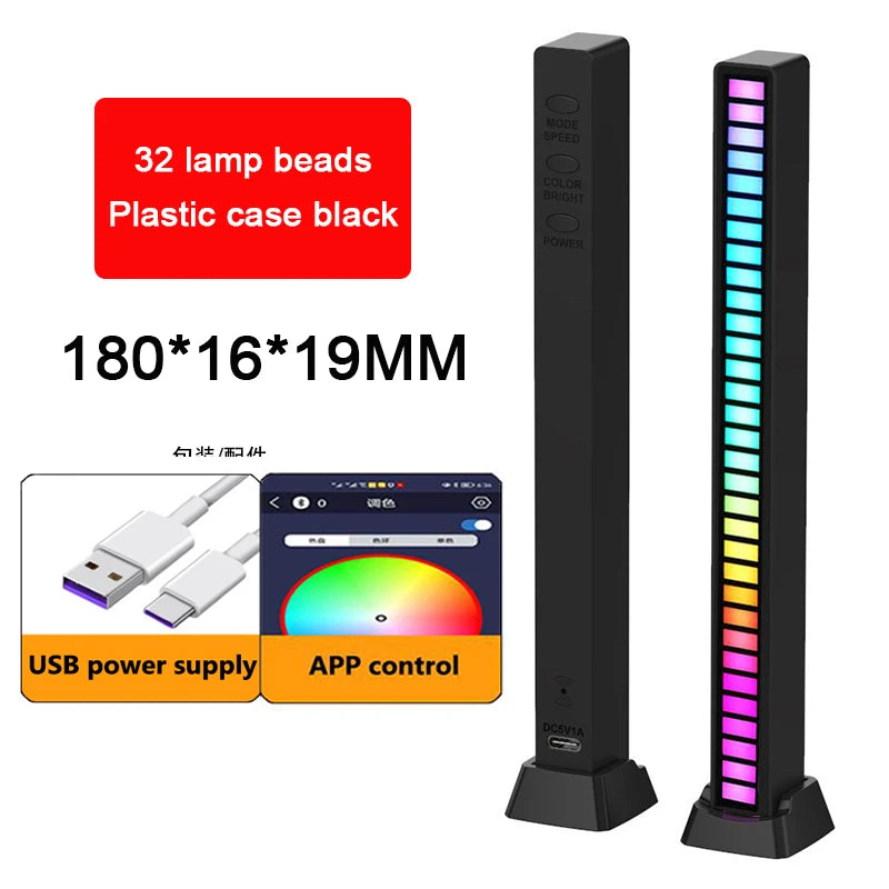 Lampe RGB LED avec Contrôle Sonore & APP