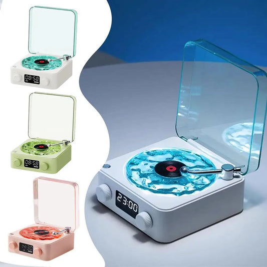 Wave Vinyl Record Player with Bluetooth Speaker and Light Effects