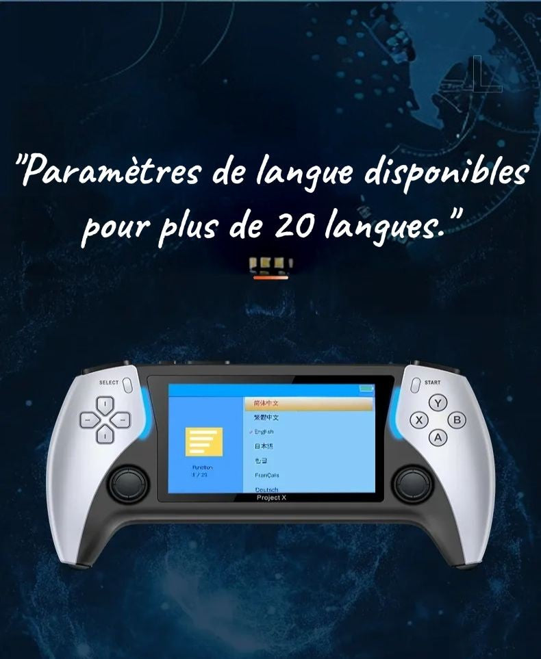 🎮 Console Portable Project X – Écran 4.3" IPS HD, Double Joystick & Multi-Émulateurs