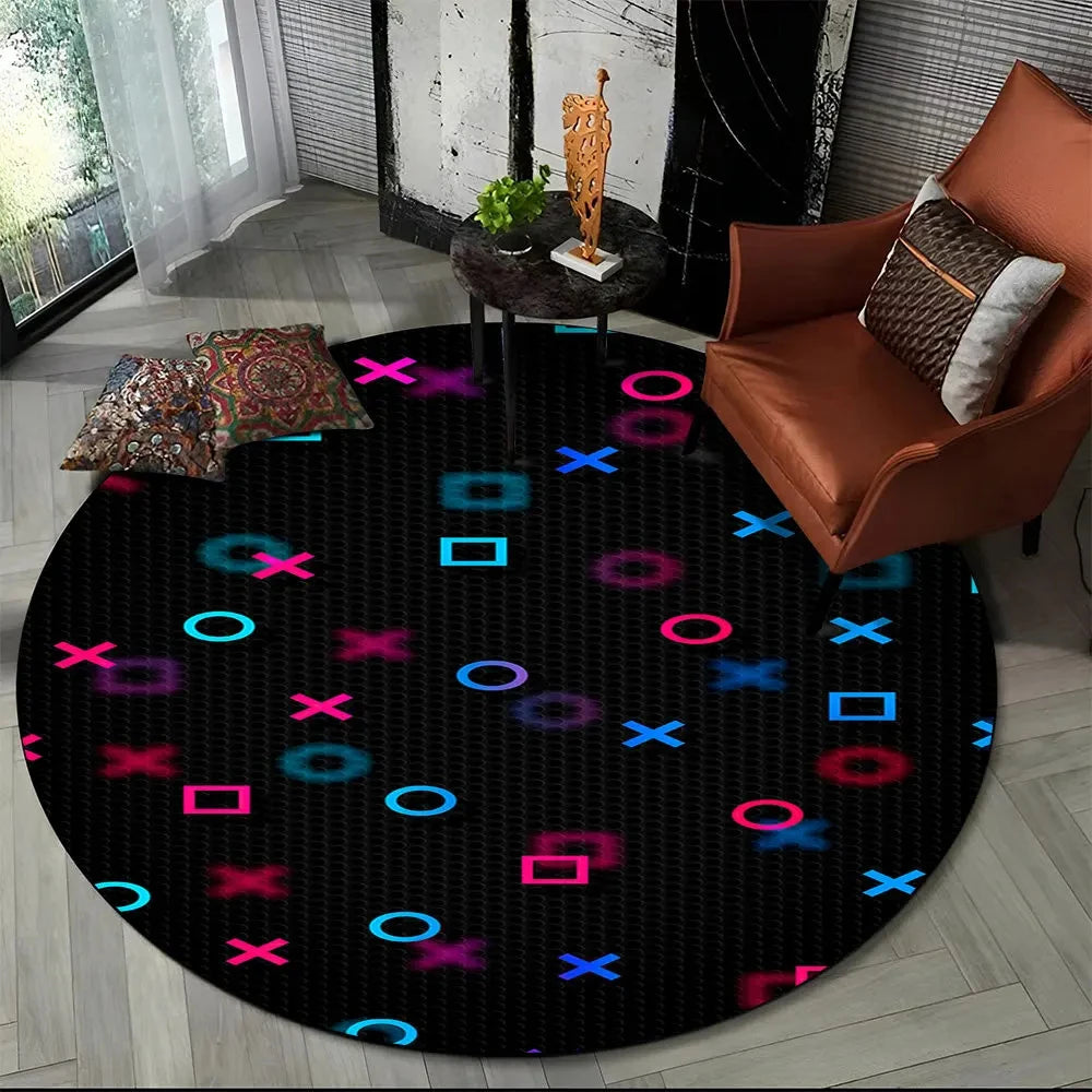 🎮 Round Gamer Rug