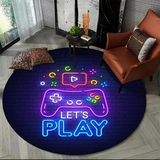 🎮 Round Gamer Rug