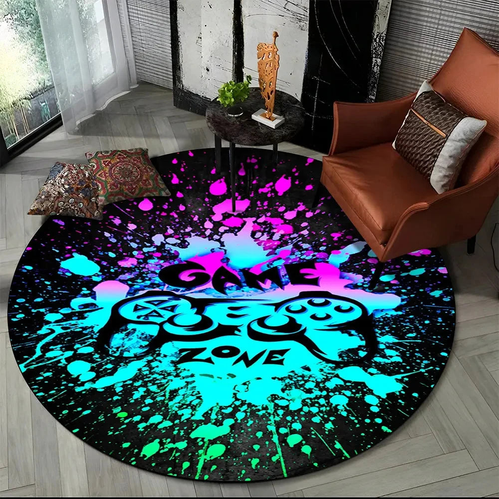 🎮 Round Gamer Rug