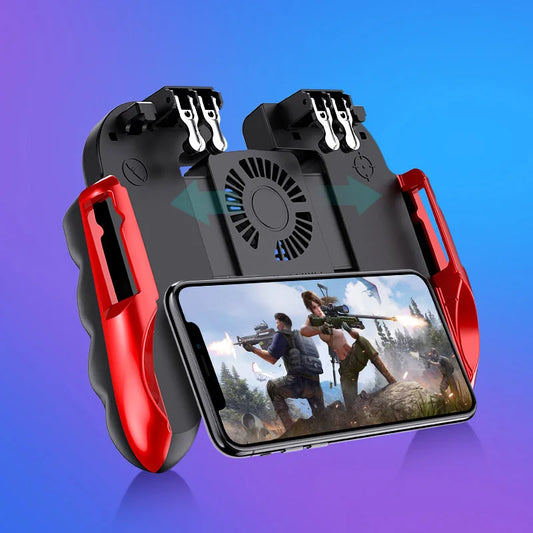 Smartphone Game Trigger Controller – Manette Joystick avec Ventilateur de Refroidissement + Batterie!