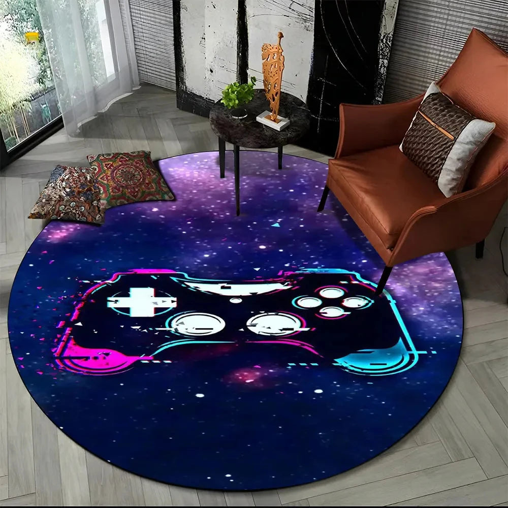 🎮 Round Gamer Rug