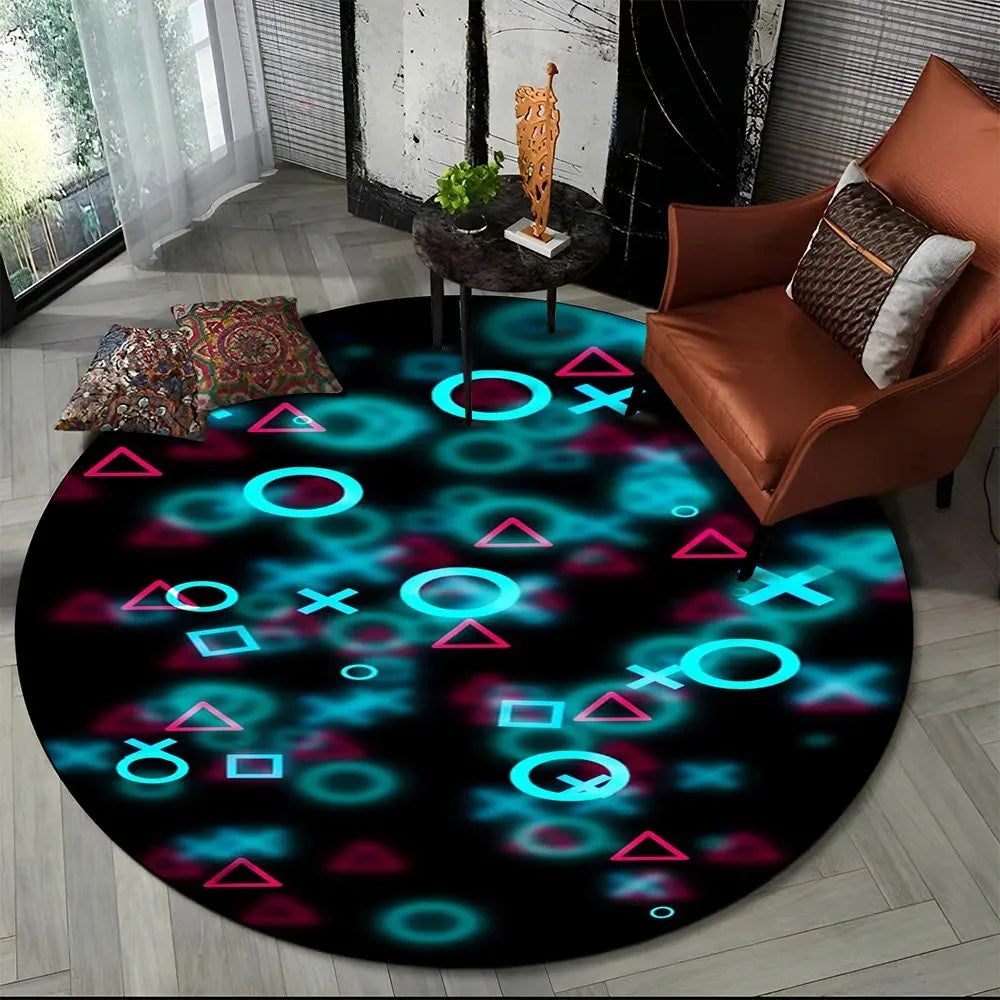 🎮 Round Gamer Rug