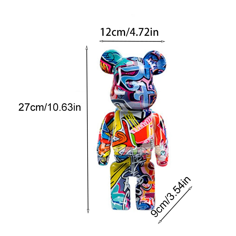 🐻 Graffiti Bear - Sculpture Street Art & Organiseur Déco