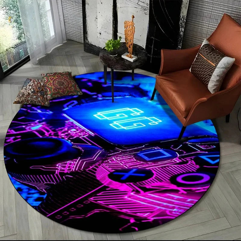 🎮 Round Gamer Rug