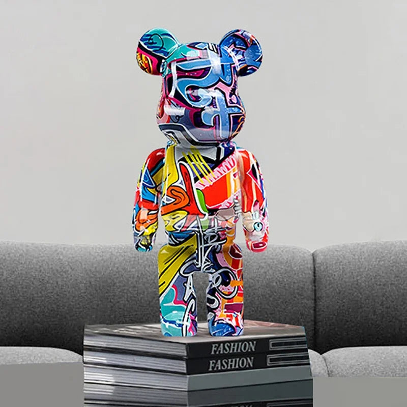 🐻 Graffiti Bear - Sculpture Street Art & Organiseur Déco