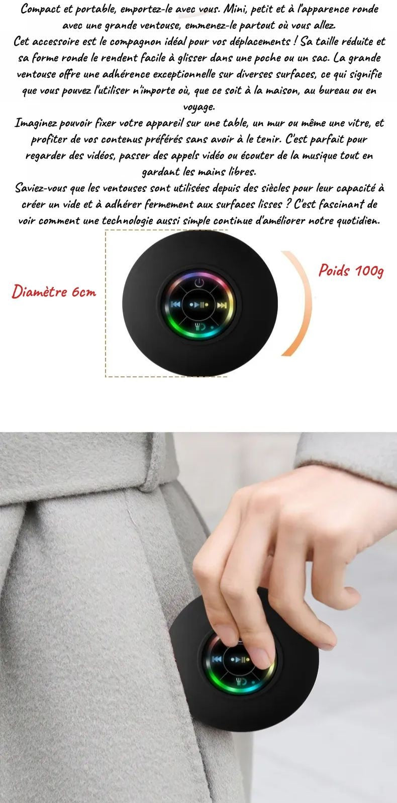 Miniaturowy wodoodporny głośnik Bluetooth RGB – potężny dźwięk i nastrojowe oświetlenie!