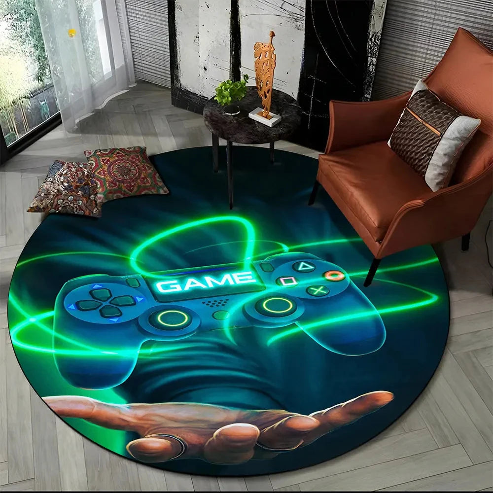 🎮 Round Gamer Rug