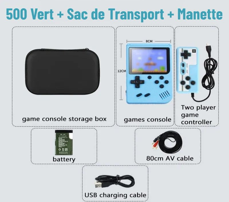 🎮 Console Rétro Portable 500+ Jeux Classiques – Expérience Arcade Nostalgique 🕹️