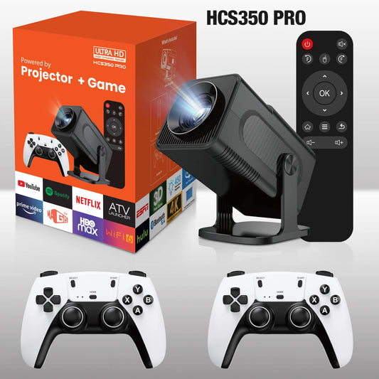 HCS350 Pro Mini Projector + Controllers 🎮