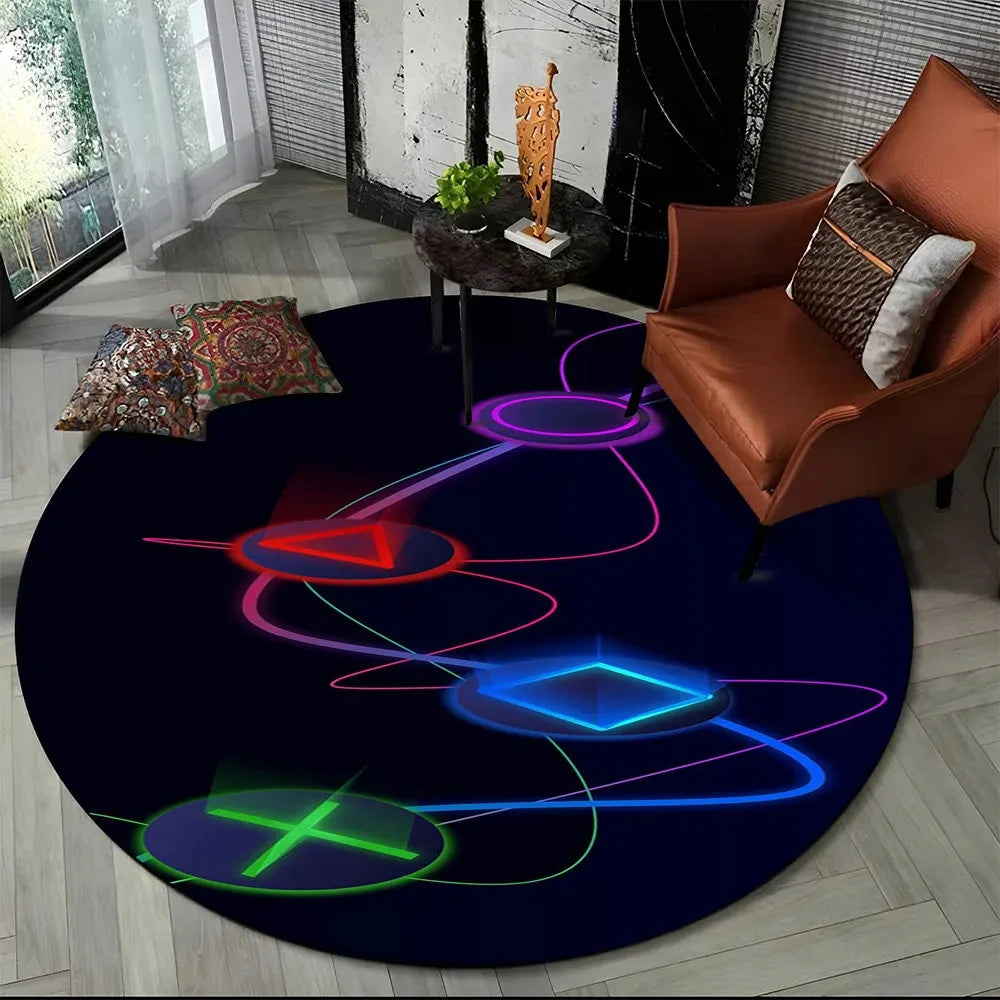 🎮 Round Gamer Rug