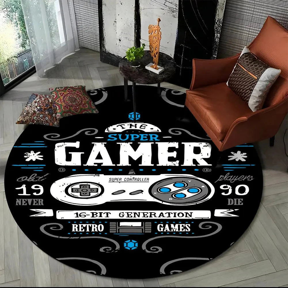 🎮 Round Gamer Rug