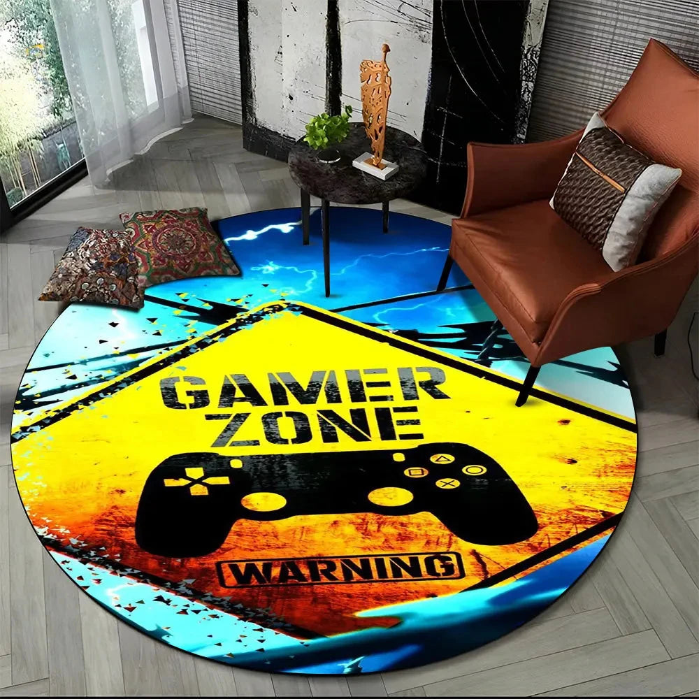 🎮 Round Gamer Rug