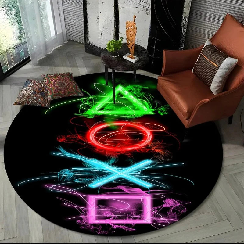 🎮 Round Gamer Rug