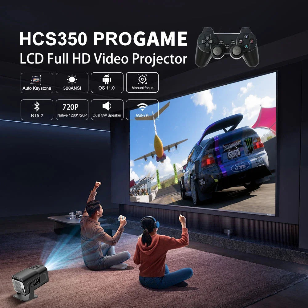 Mini Vidéoprojecteur HCS350 Pro + Manettes 🎮