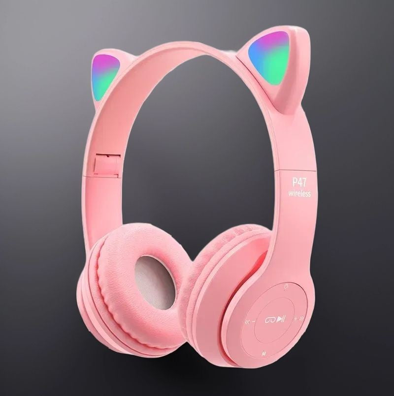 P47M Bluetooth LED Cat Ears Headphones