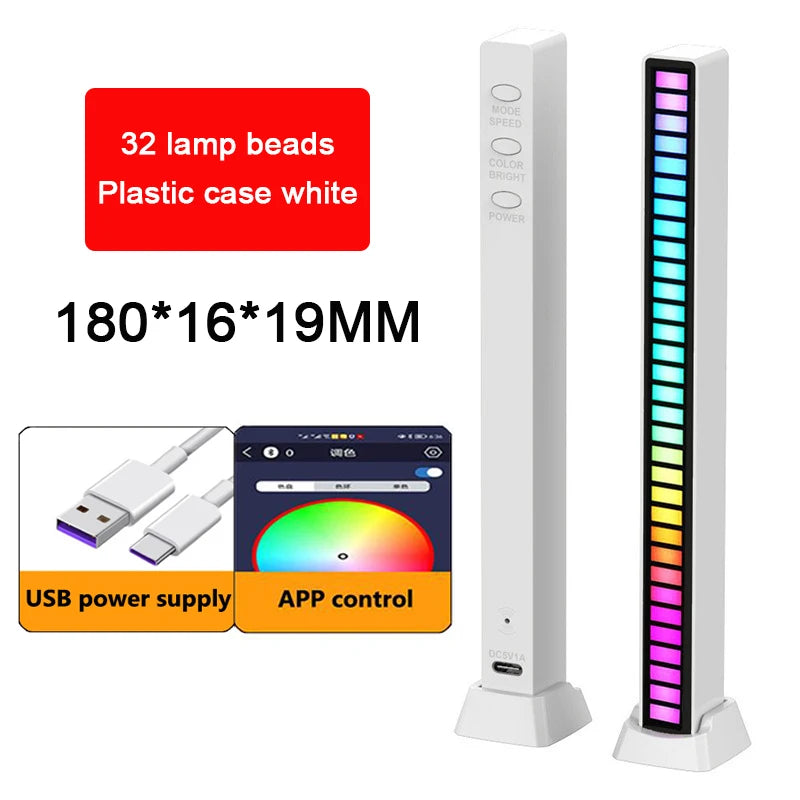 Lampe RGB LED avec Contrôle Sonore & APP