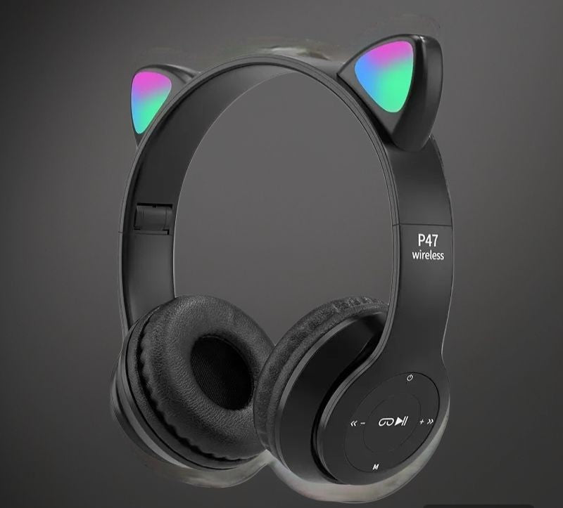 P47M Bluetooth LED Cat Ears Headphones