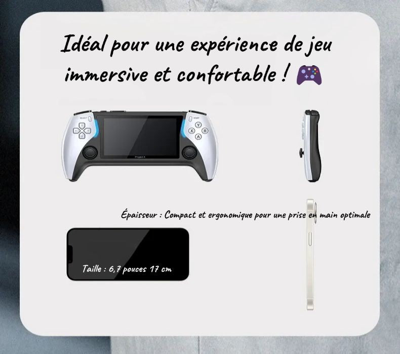 🎮 Console Portable Project X – Écran 4.3" IPS HD, Double Joystick & Multi-Émulateurs